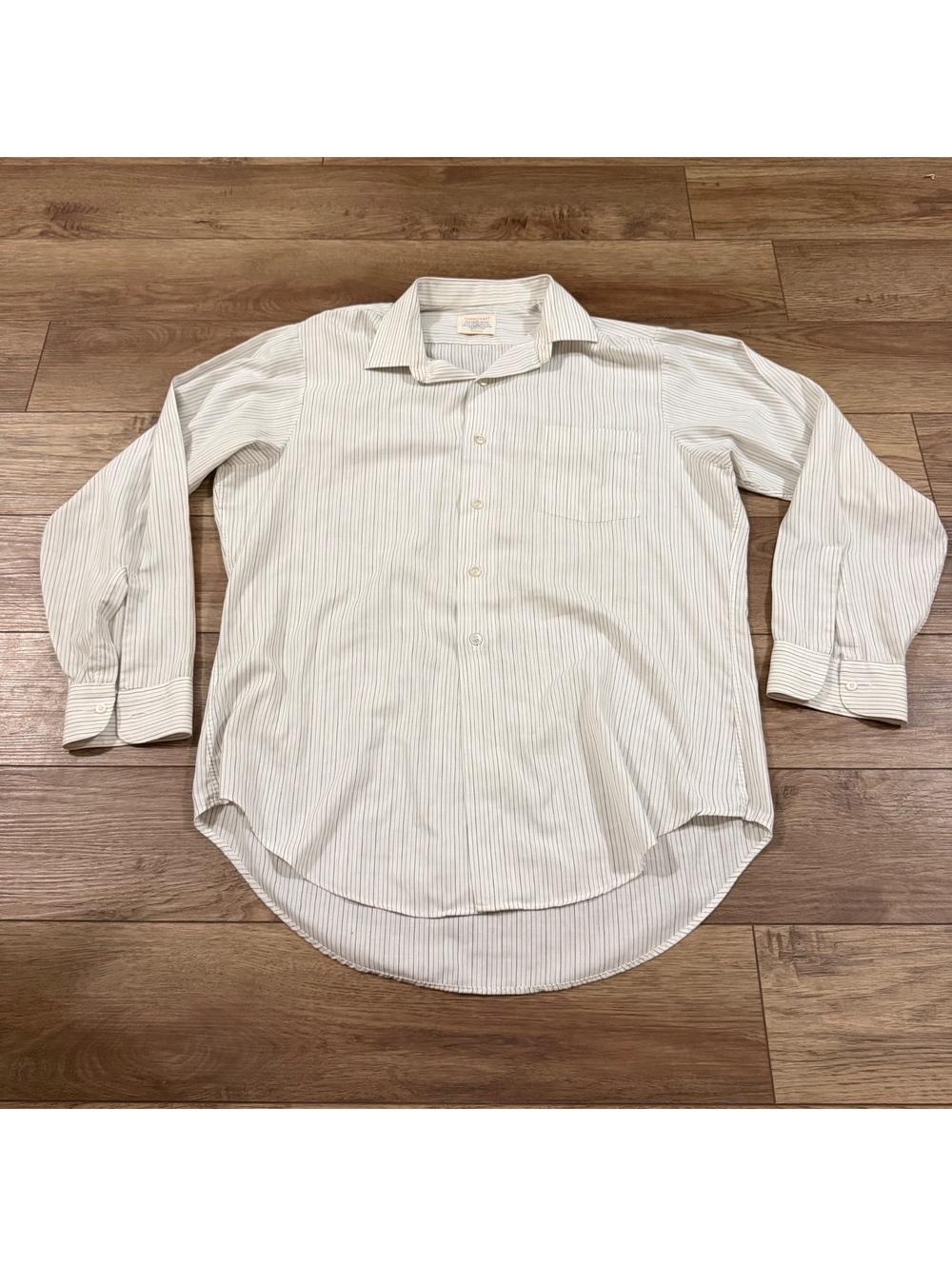 Vtg 50s 60s Penneys Towncraft Striped Wash N Wear Shirt XL